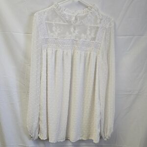 Elegant White Lace Blouse